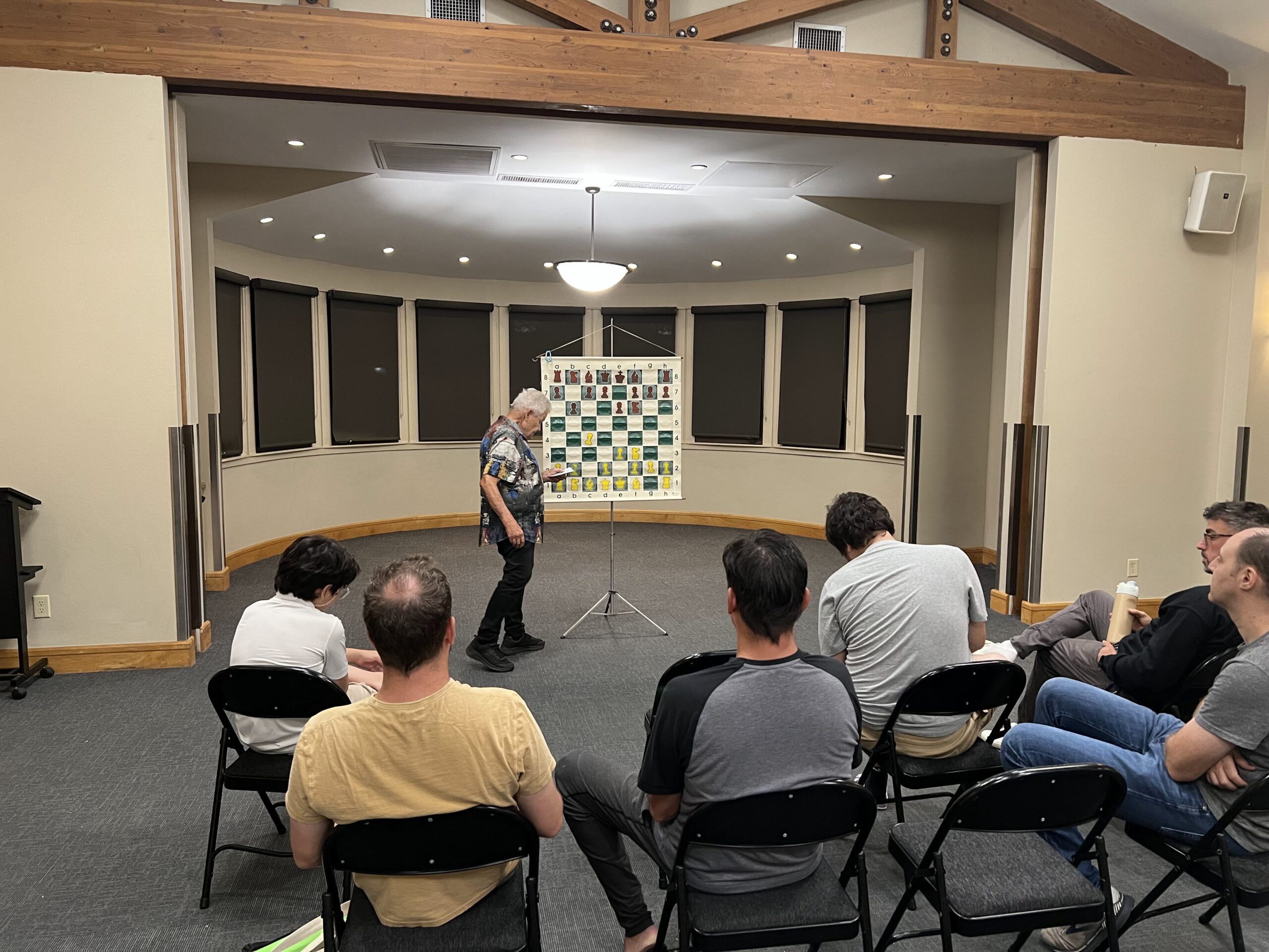 Brian Glover gives presentation at SMB Chess Club